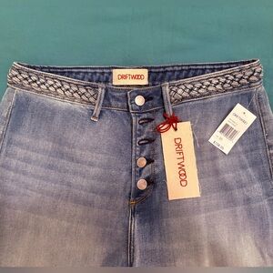 DRIFTWOOD Cropped Button Fly Raw Hem Jeans size 30